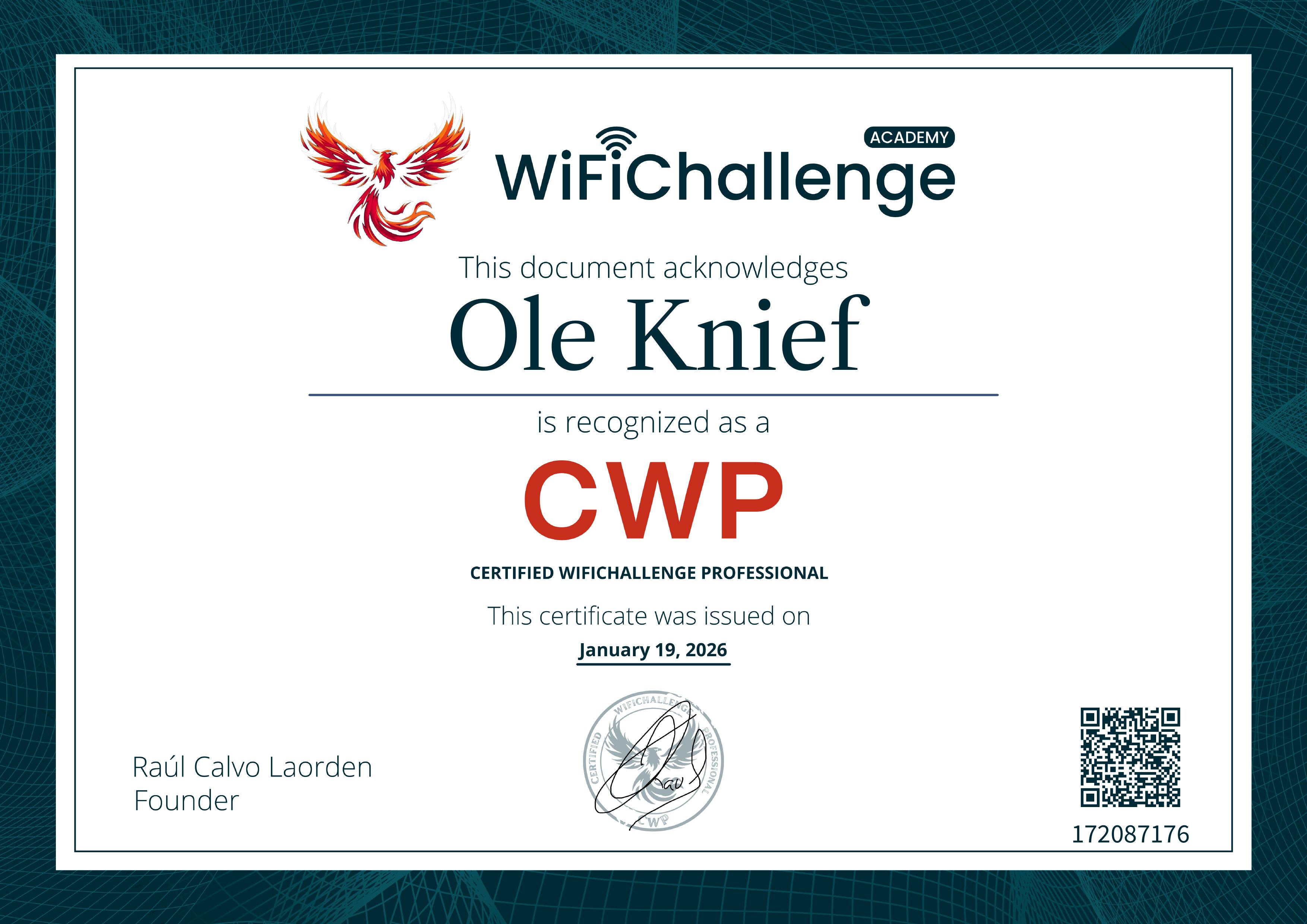 Certified WiFiChallenge Professional (CWP)